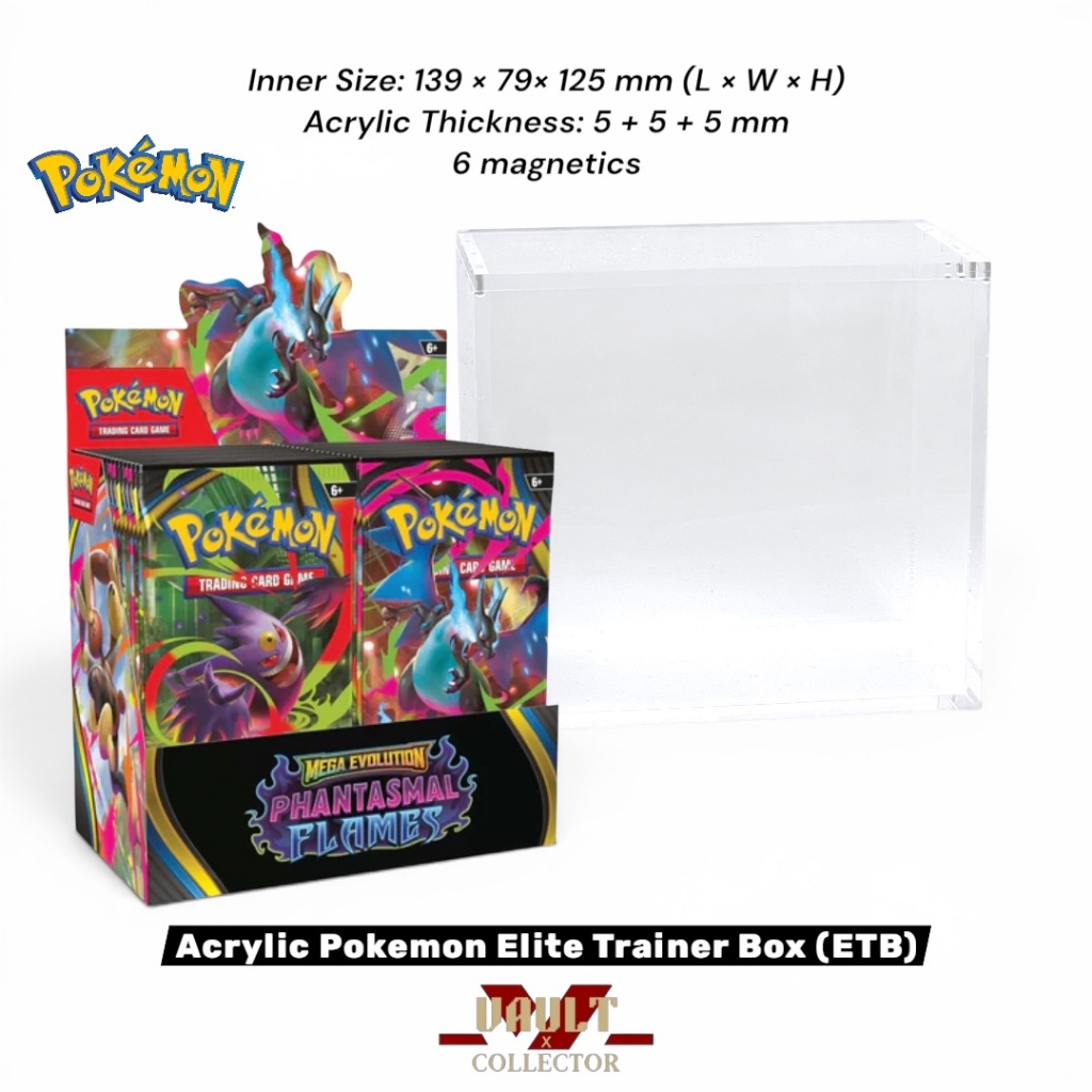 Acrylic Pokemon กล่องอะคริลิก (Pokemon Booster Box ENG)