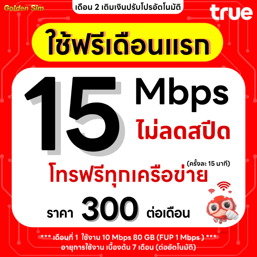 ซิมเทพทรู เน็ต 15 Mbps ไม่อั้น โทรฟรีทุกเครือข่าย thumbnail 3