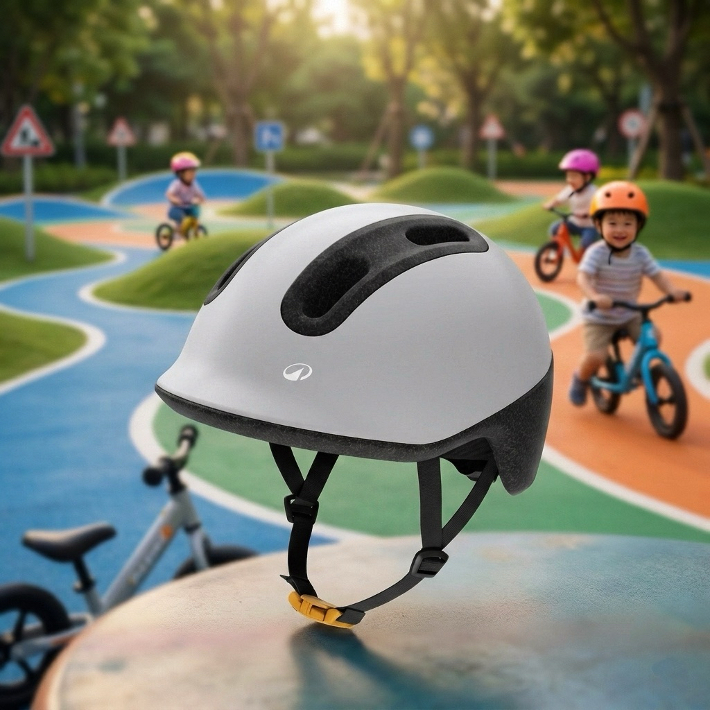 หมวกกันน็อคจักรยานสำหรับทารกและเด็ก รุ่น play 100 (สีเทา) BTWIN