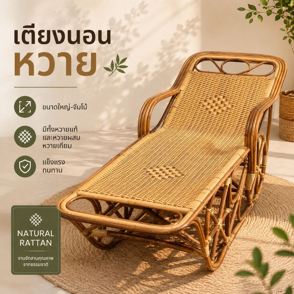 เตียงหวาย ขนาดใหญ่-จัมโบ้