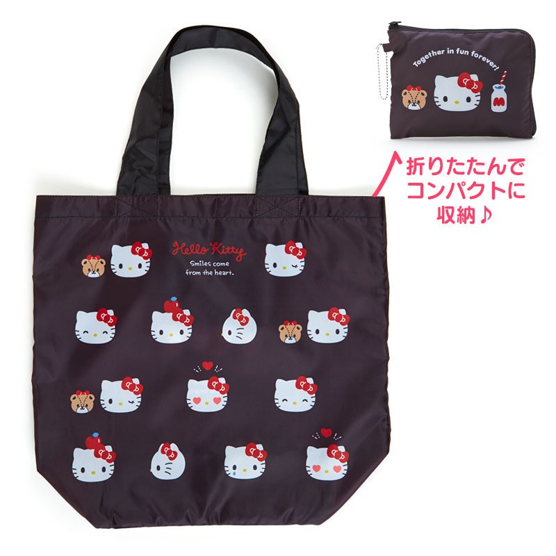 กระเป๋า Eco Bag With Pouch Hello Kitty  Comes with a pouch to store the bag in.  Size: 43x18x40 cm.