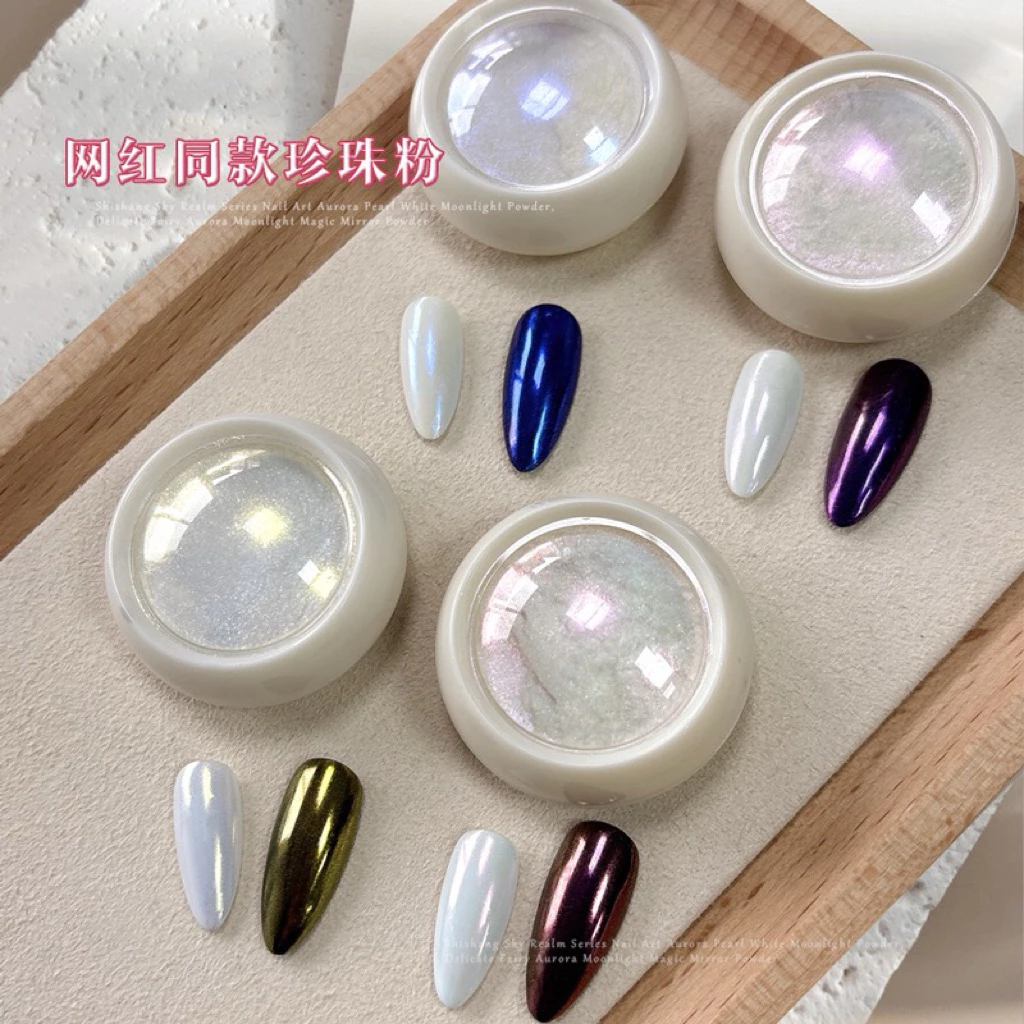 ผงเมอเมด ผงขัดเล็บ ผงขัดเล็บสีมุก nail powder