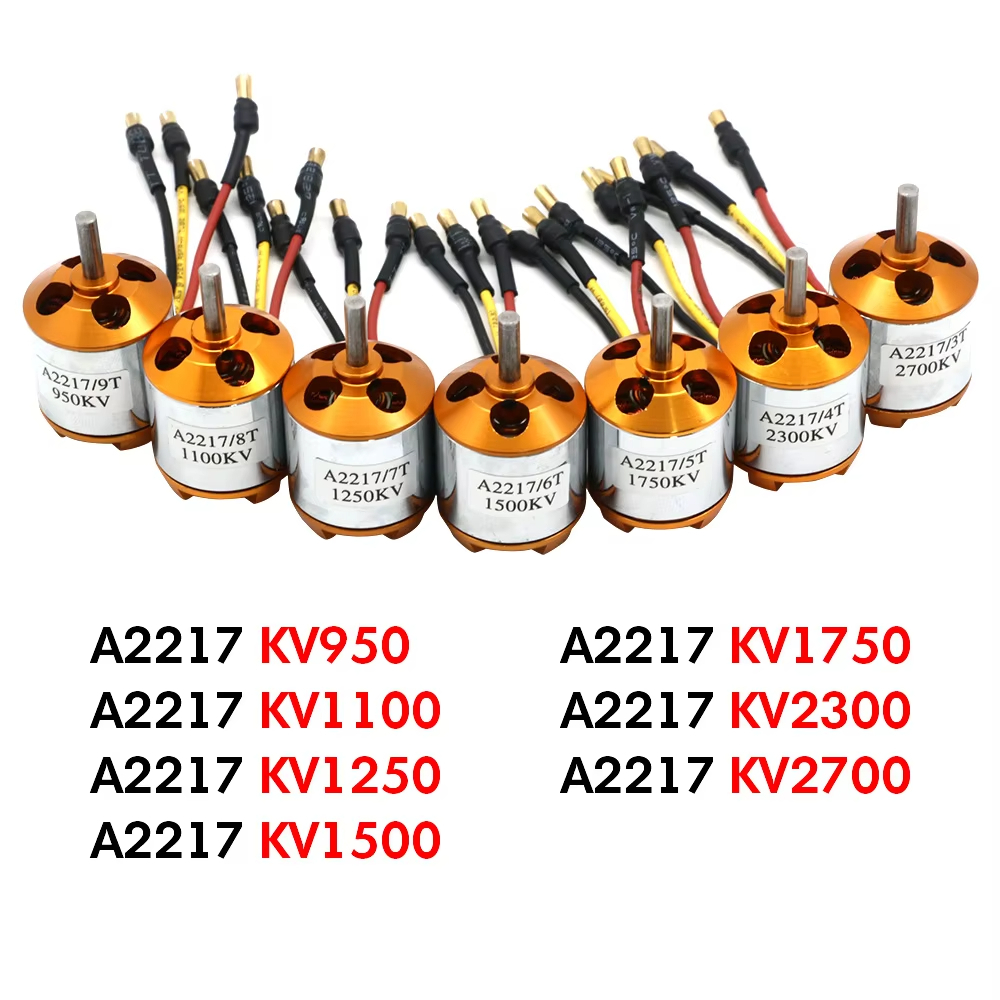 XXD A2217 มอเตอร์ไร้แปรง 950-2300KV แรงบิดสูง ทรงพลัง ของแท้ สำหรับเครื่องบินบังคับ โดรน