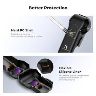 K&F CONCEPT เคสกันกระแทก พร้อมช่องฟิลเตอร์แม่เหล็กและการ์ด สำหรับ DJI Osmo Pocket 3/4