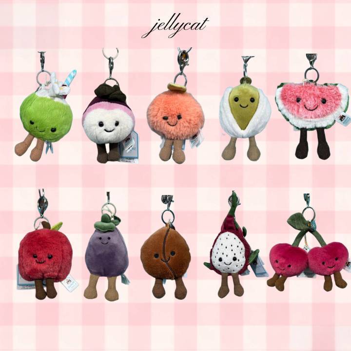 พวงกุญแจ Jellycat ของแขวนกระเป๋า ผ้านุ่มสบายผิว น่ารัก เหมาะเป็นของขวัญวันเกิด
