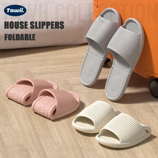 Tawii. สลิปเปอร์ พับได้ รองเท้าใส่ในบ้าน UNISEX Slipper ใส่ในห้องน้ํา เหมาะสําหรับโรงแร