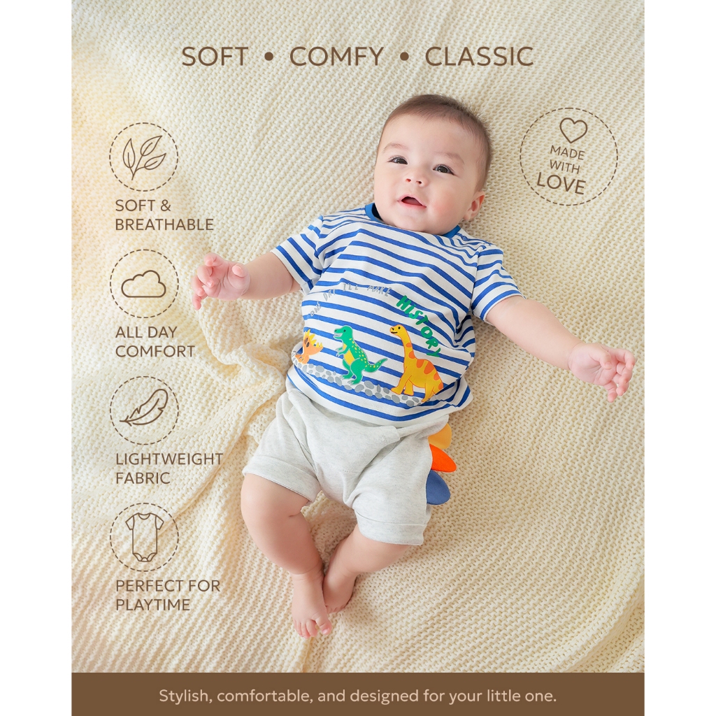 Zuper Mom ชุดเซ็ต เสื้อ กางเกง  ชุดเด็ก  ผ้า cotton 100% สำหรับเด็ก 6เดือน - 3 ขวบ