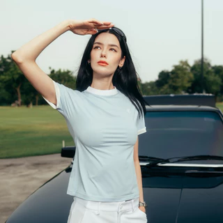 Beverly Club -เสื้อแขนสั้นสำหรับตีกอล์ฟ