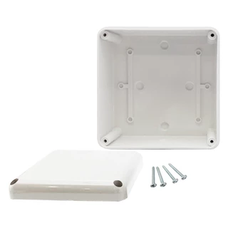NANO กล่องพักสาย 4x4 ABS รุ่น NANO-202 บล็อคพักสาย Box กันน้ำ สีขาว เหลือง เทา ดำ IP65 มอก.513-2548
