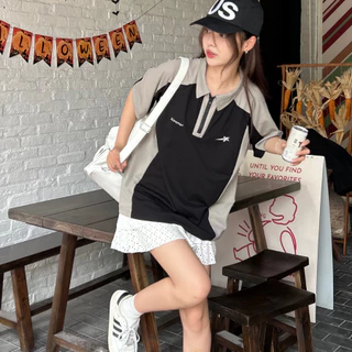 Karants Polo Oversize เสื้อแจ็คเก็ตผ้าฝ้ายปิเก้เรียบ มีซิป สำหรับผู้ชายและผู้หญิง Unisex - KR52