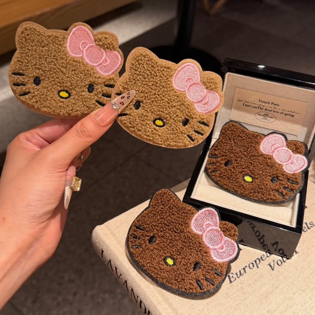 【พร้อมส่งจากไทย】Cute Kitty Magic Hair Clip กิ๊บติดผมหน้าหมีโบว์ชมพู ผ้าขนนุ่ม กิ๊บซ่อนผมเก็บผมด้านข้าง สไตล์คิ้วท์เกาหลี