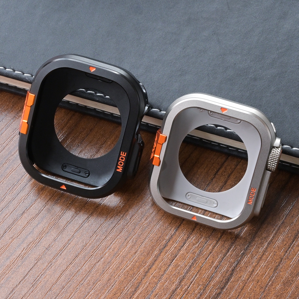 เคสกันกระแทกโลหะสำหรับ Apple Watch Ultra 2 3 49 มม. กรอบป้องกันทำจากอลูมิเนียมอัลลอยด์ สำหรับ iWatch 44 มม. 45 มม. 46 มม