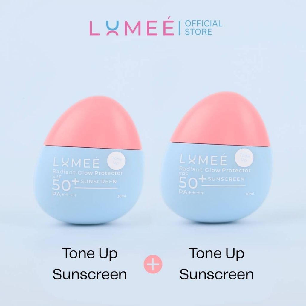 [แพ็คคู่] กันแดดน้องข้าวปั้นสูตรโทนอัพ Vit C  LUMEÉ Radiant Glow Protector ToneUp Sunscreen SPF50+ PA++++ 30 มล. 2 กล่อง
