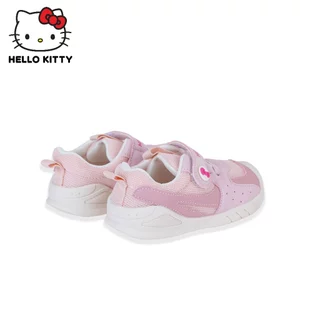 Hello Kitty รองเท้าผ้าใบเด็กผู้หญิง สีชมพู ตีนตุ๊กแก พื้นนิ่ม กันลื่น รุ่นKTZ-838