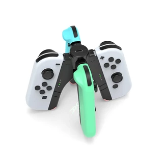 DOBE 4-in-1 Joy-con Charging Handle for Nintendo Switch OLED TNS-1180 กริปจอย แท่นชาร์จในตัว
