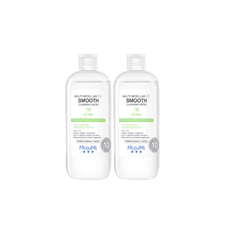 [แพ็คคู่] MizuMi Multi-Micellar 4X Smooth Cleansing Water Acne 500ml ไมเซล่า คลีนซิ่งล้างเมกอัพ สำหรับผิวเป็นสิว