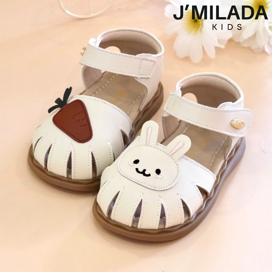 J’Milada Kids รองเท้าหุ้มส้นเด็ก รองเท้าเด็กผู้หญิง รองเท้าเจ้าหญิง หัดเดิน - 5 ขวบ หนังนุ่ม เบา ใส่สบาย (Metoo03)