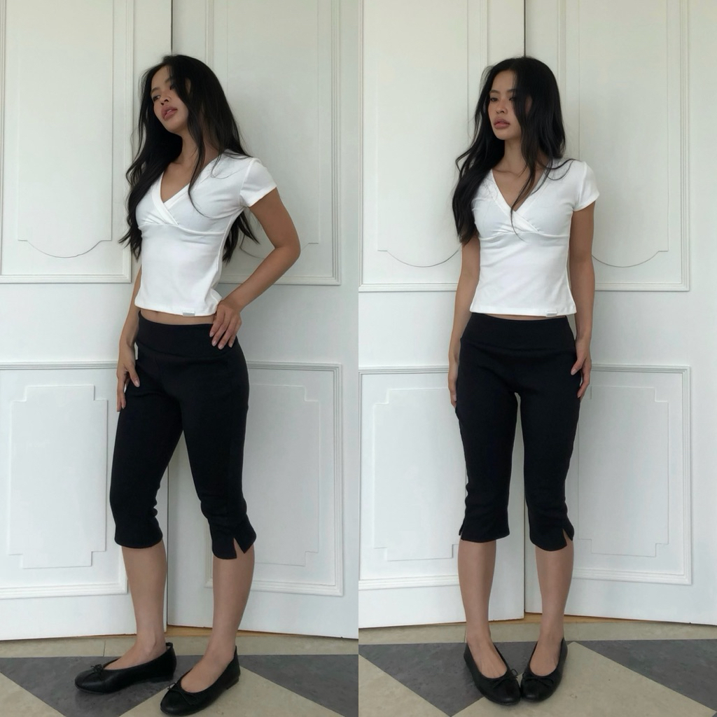 BEMYCHIC กางเกงคาปรี กางเกงขายาว6ส่วน รุ่นCapri Pants