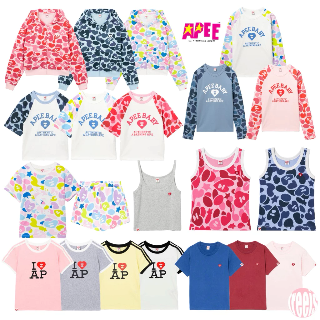 [ลด 20% ทักแชท] เสื้อ ฮู้ด / แขนสั้น / แขนยาว / สายเดี่ยว Apee by Bape Hoodie / Tee / L/S / Shorts (ของแท้ 100%)