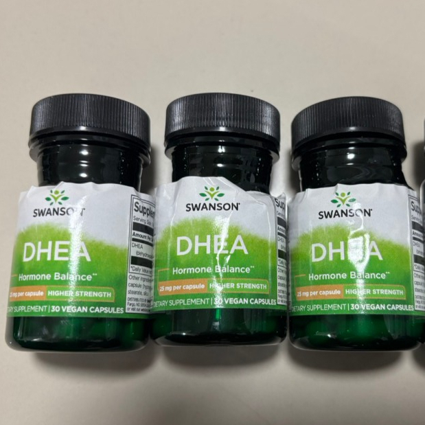 ตำหนิฉลาก ขวดบุบ SWANSON DHEA, High Potency, 25 mg, 30 Capsules