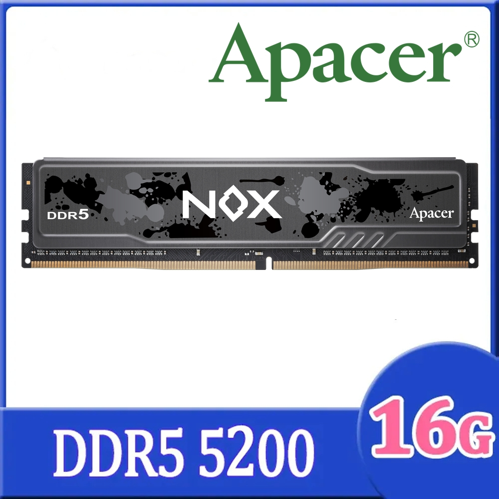 16GB (1x16GB) RAM DDR5(5200) APACER NOX BLACK (AH5U16G52C522MBAA-1)