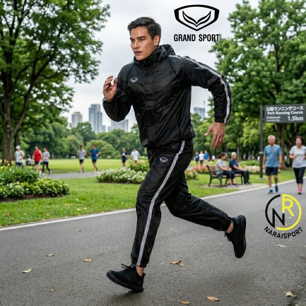💥💥ของแท้ส่งไว💥💥GRAND SPORT ชุดลดน้ำหนัก ชุดรีดเหงื่อ ชุดซาวน่า  ชุดกันฝน  ได้ทั้งชุดเสื้อ+กางเกง    366068