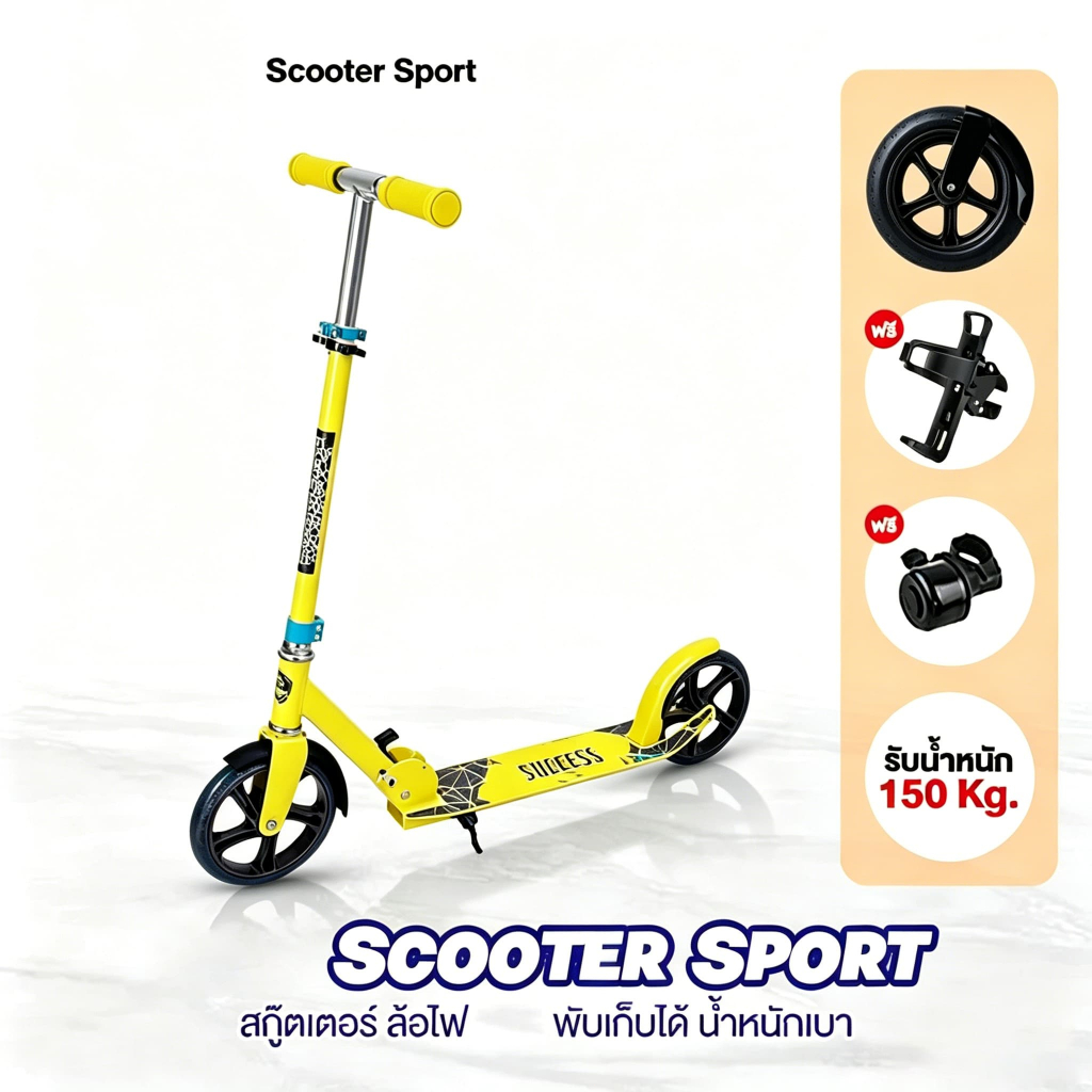 สกู๊ตเตอร์ Scooter Adult สกูตเตอร์เด็ก สองล้อ แข็งแรง แบกภาระ 150kg