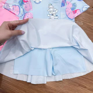 ✅พร้อมส่ง 👧🏻ชุดว่ายน้ำเด็กผู้หญิง2ชิ้น Sanrio + หมวก มีกางเกงซับในกันโป๊ น่ารักมากๆ มี2สี ฟ้า/ชมพู ⚠️แนะนำให้เผื่อ2ไซส์