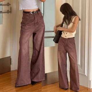 NIPPERISDABEST กางเกงยีนส์รุ่น Brooklyn Wide-leg Denim เอวสูง ทรงกระบอกกว้าง #NPJ700