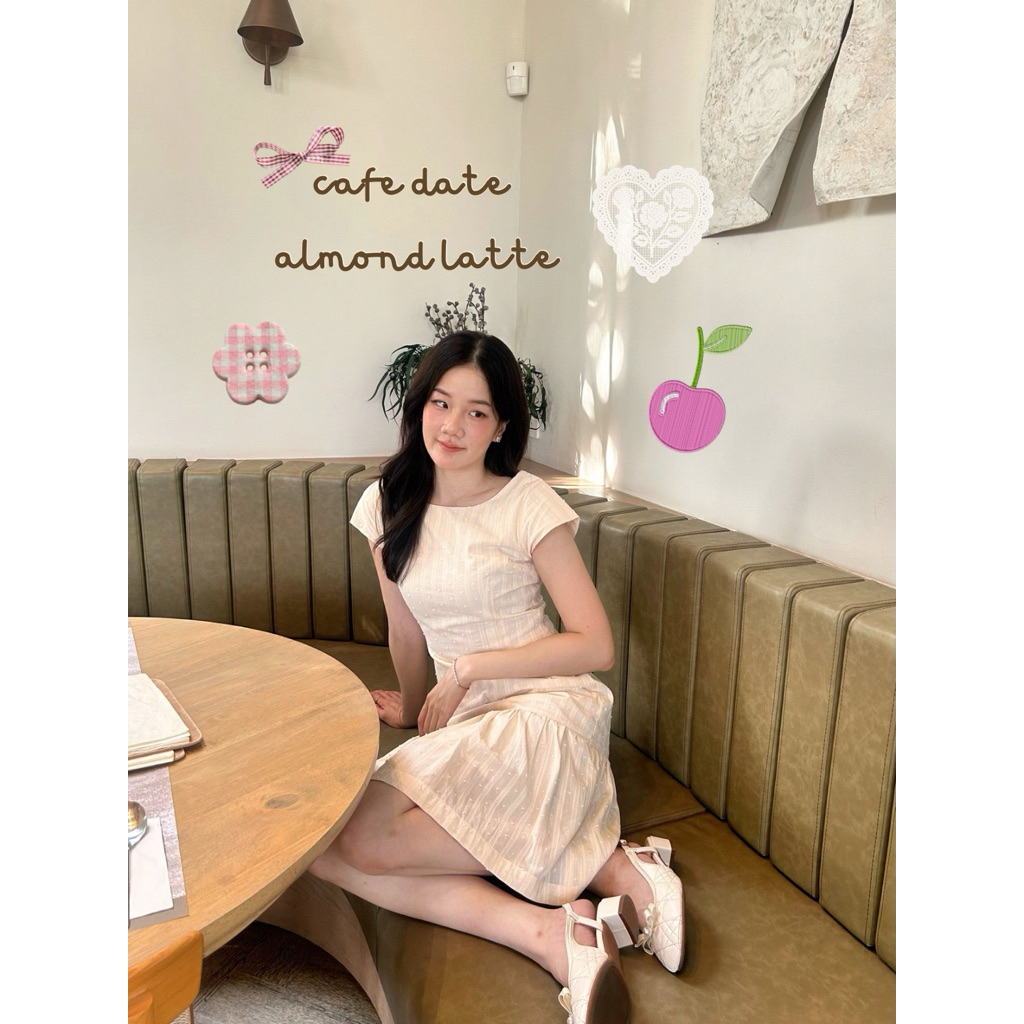 mini CAFE date dress by med.dailydress 💛 เดรสไปคาเฟ่ ไปทำงาน มีแขน สุภาพ