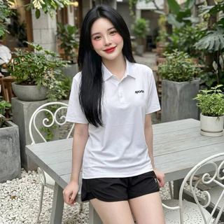 เสื้อโปโล Sport Polo ใส่ได้ชายหญิง ทรงสปอร์ต ลายกราฟิกสวย ใส่ทำงาน ใส่เที่ยว ใส่สบาย