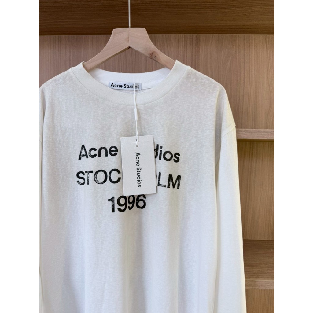 PP221 เสื้อ ac st แขนยาว สีขาว Relaxed Fit