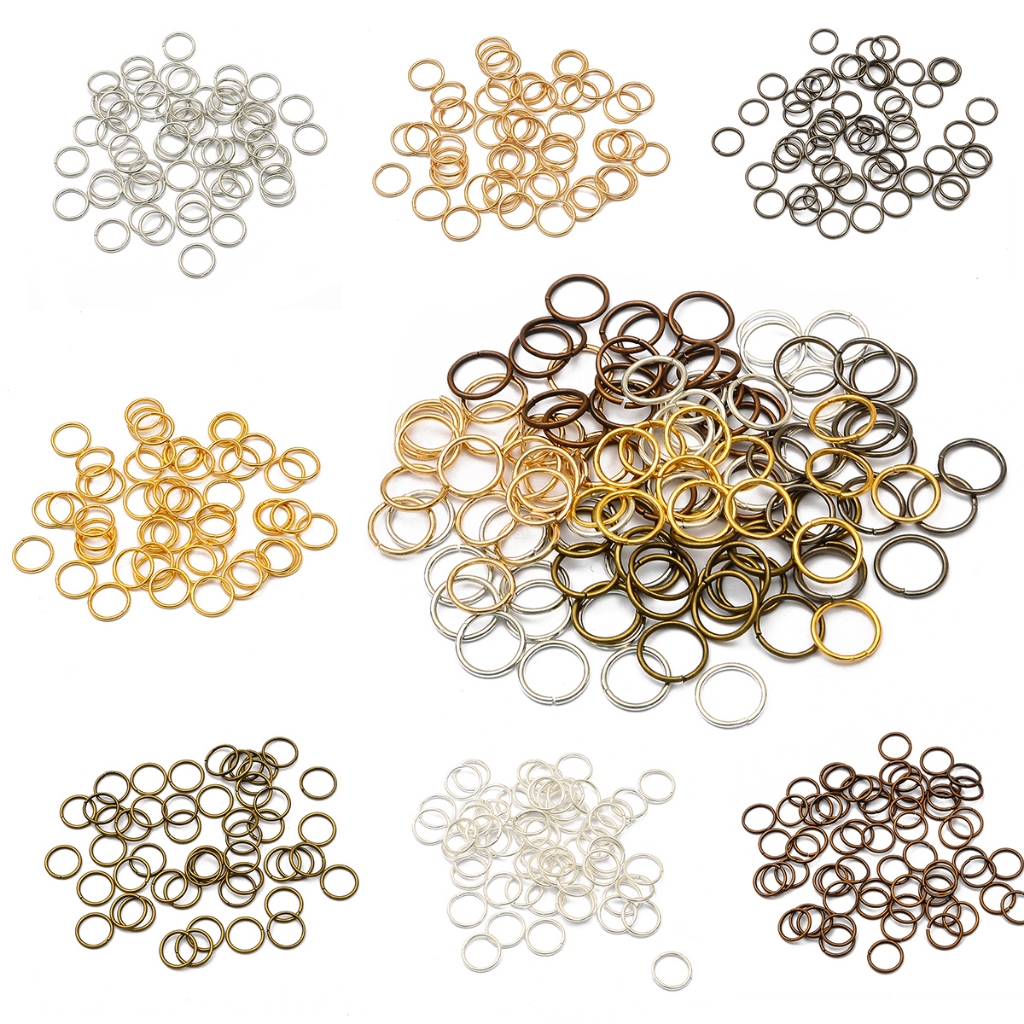 แหวนเปิดปิดสำหรับทำต่างหูและเครื่องประดับ DIY 50~200 ชิ้น ขนาด 10-20mm