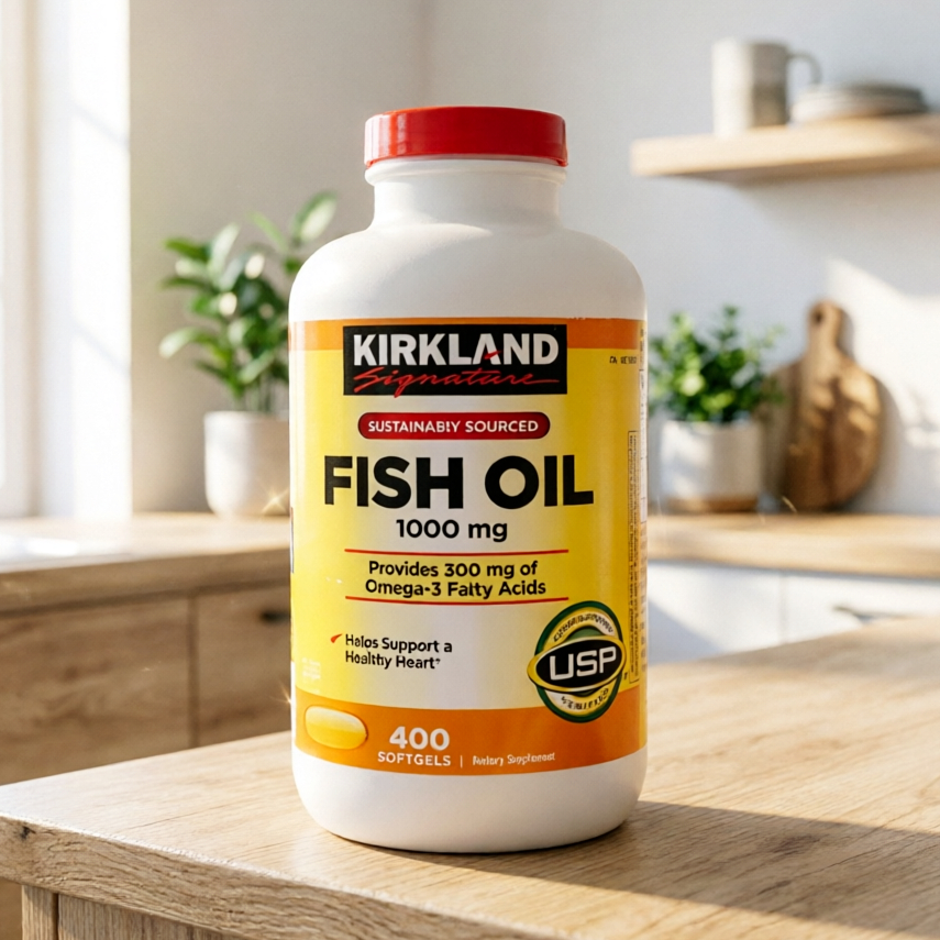 (Exp.04/2028)Kirkland Fish Oil 400 เม็ด เคิร์กแลนด์น้ำมันปลา 400 เม็ด