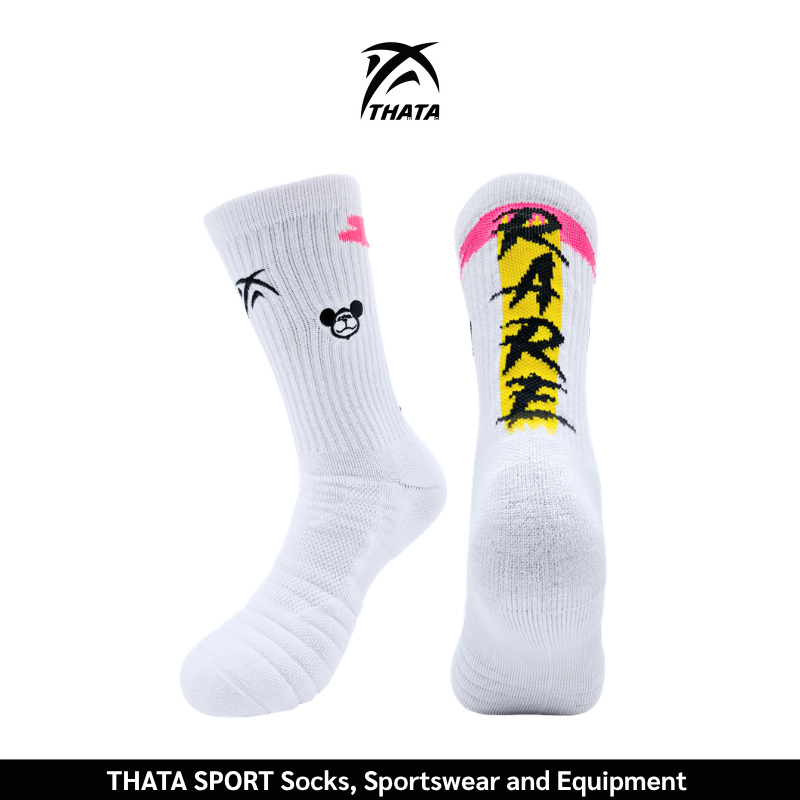 THATA Basketball Open White ถุงเท้าบาสเกตบอล THATA x RARE รุ่นแข่งขัน