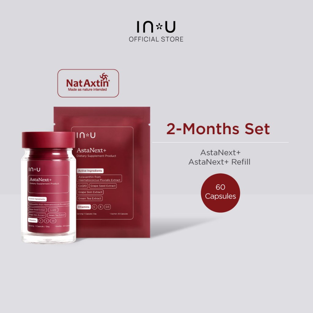 (2 months set 60 แคปซูล) IN U AstaNext + Dietary Supplement Product