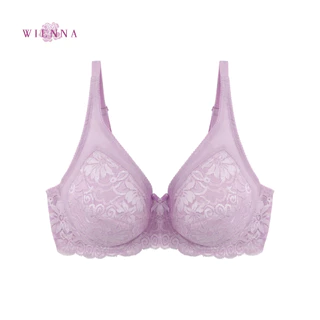 WIENNA Best Seller เสื้อชั้นใน Beauty 5 Cup DB23548 มีโครง Full Cup ซับบาง สีเนื้อ ดำ ฟ้า แดง ม่วง (Tulip Carnation)