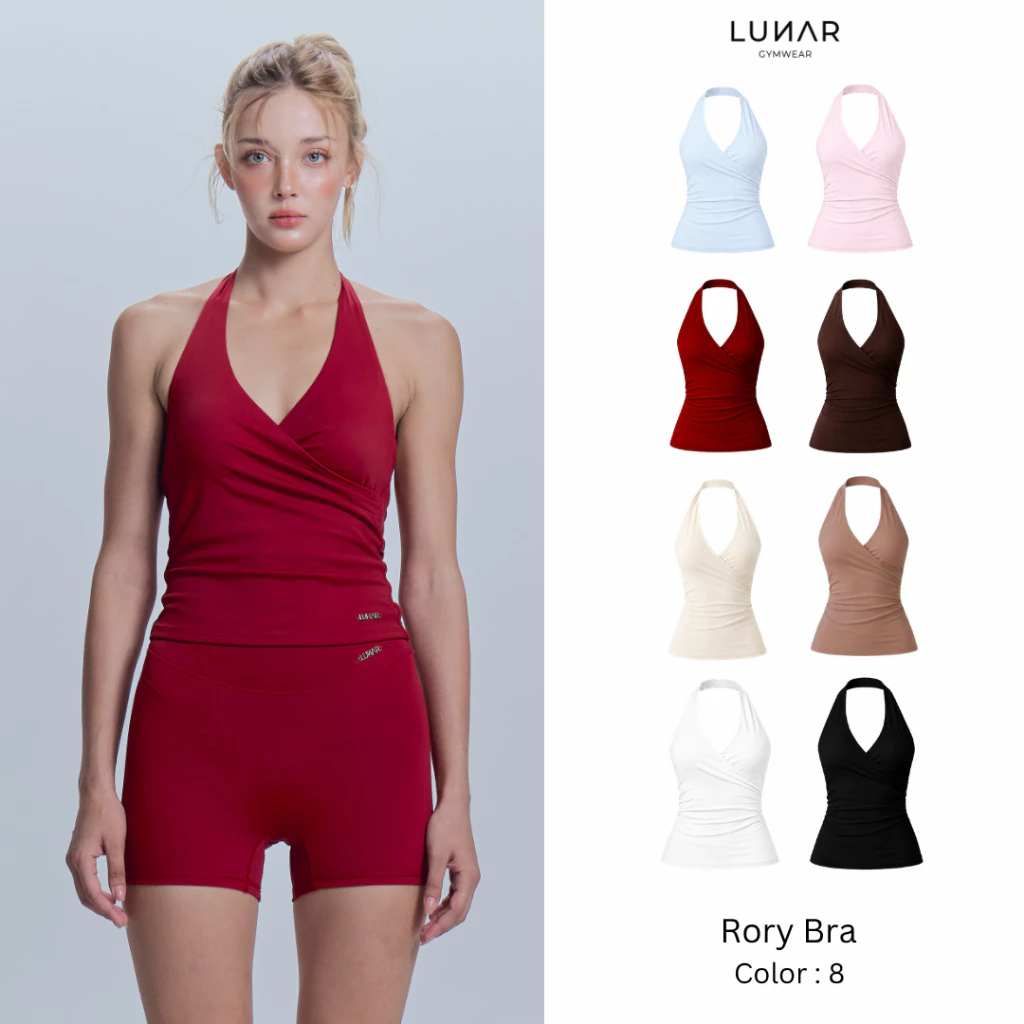 Lunar Gymwear - Rory Bra - บราคล้องคอตัวใหม่ดีไซน์ทันสมัยชิคมากรุ่นนี้เนื้อสัมผัสเย็นสบาย ฟองน้ำสามารถถอดใส่เพิ่มได้