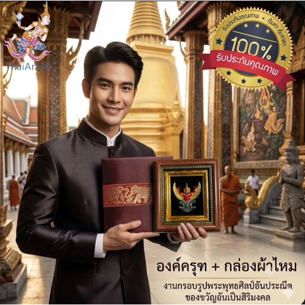 🔥สินค้าขายดี!!! ของขวัญมงคลองค์พญาครุฑ เสริมอำนาจบารมี งดงามปราณีต (รุ่นใหม่12.3x13.5cm) #ของขวัญมงคล#สิริมงคล#ราชการ