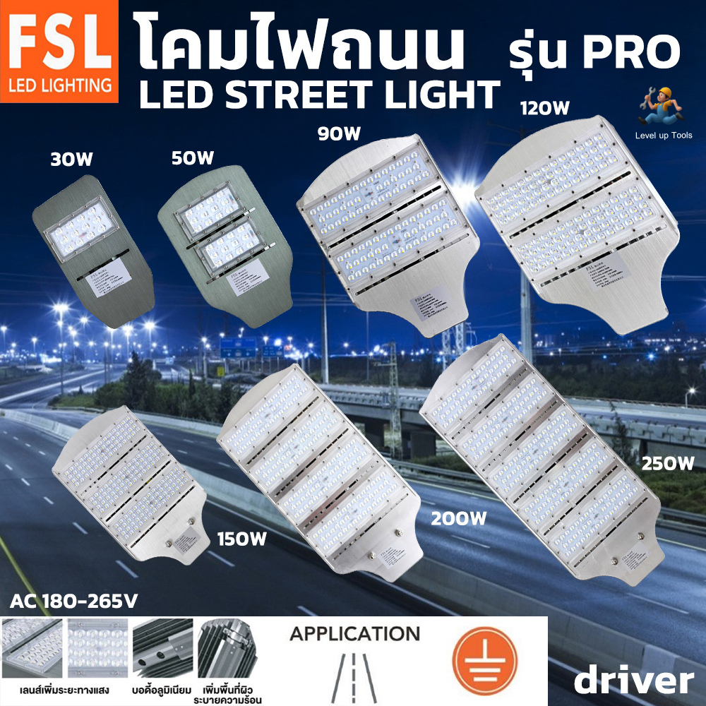 FSL โคมไฟถนน LED รุ่น FSL-STR 150W / 200W / 250W