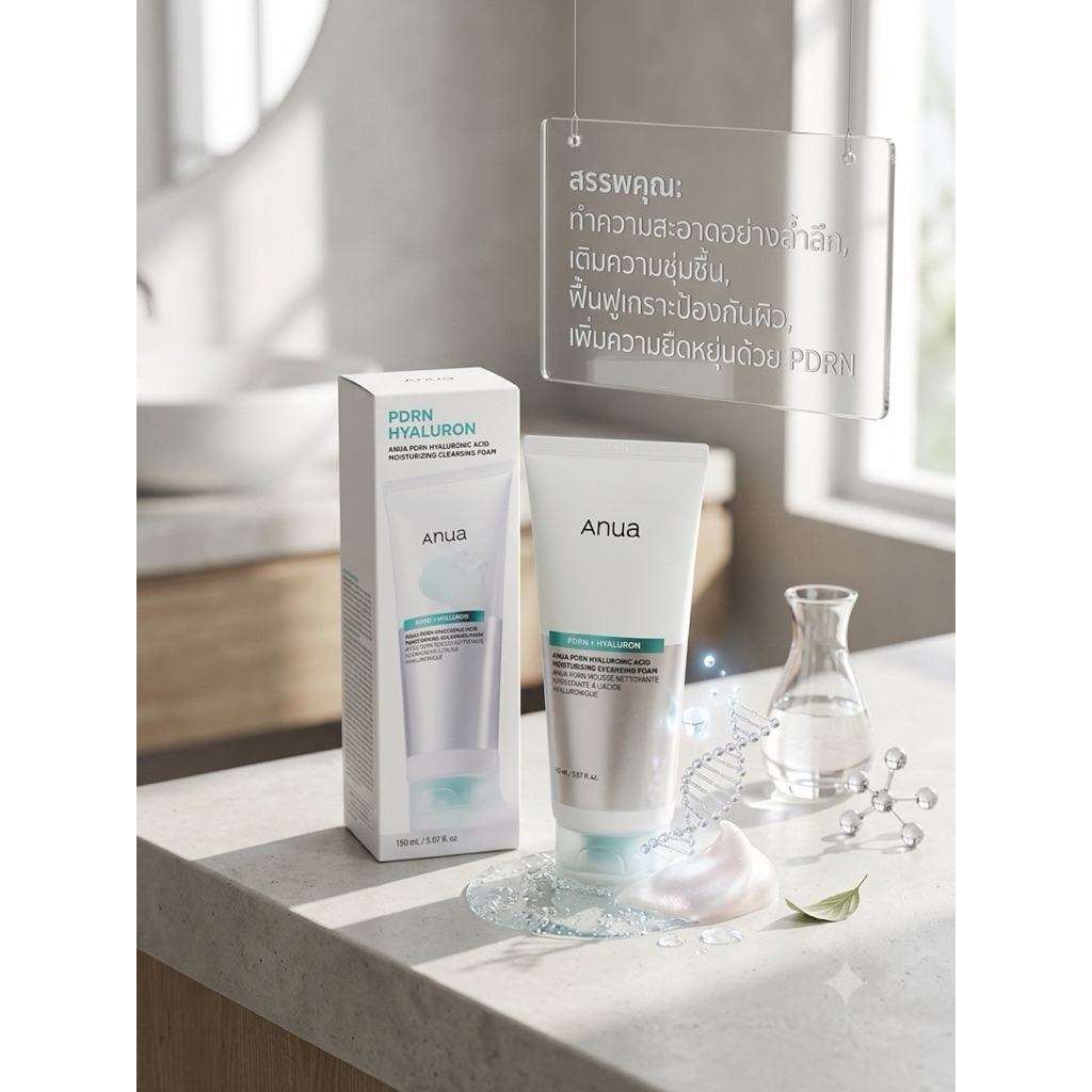 Anua  PDRN halon acid moisturizing cleansing foam