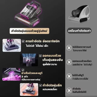 【รับประกัน 5 ปี】เครื่องกำจัดไรฝุ่น กำจัดไร 129800Pa ตีด้วยความถี่สูง ดูดฝุ่นบนเตียง Dust Mites Cleaner ทำความสะอาดพรม