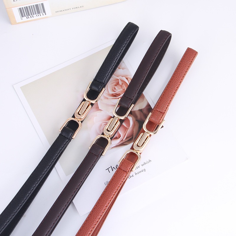 STYLE 🌸A152 เข็มขัด สไตล์เรียบง่าย เข็มขัดลำลอง สีพื้น สไตล์ลำลอง สำหรับผู้หญิง