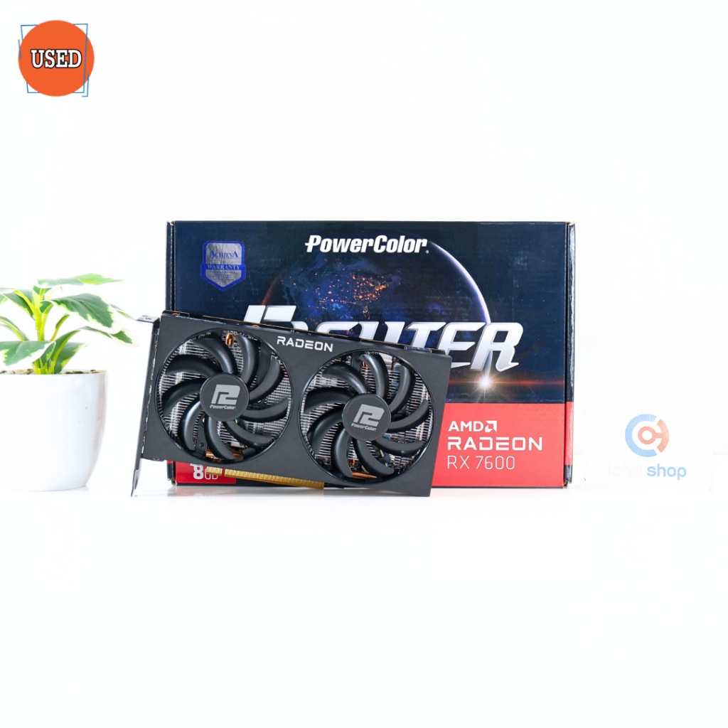 การ์ดจอ (VGA) POWER COLOR RX7600 8GB 2F FIGHTER P17653