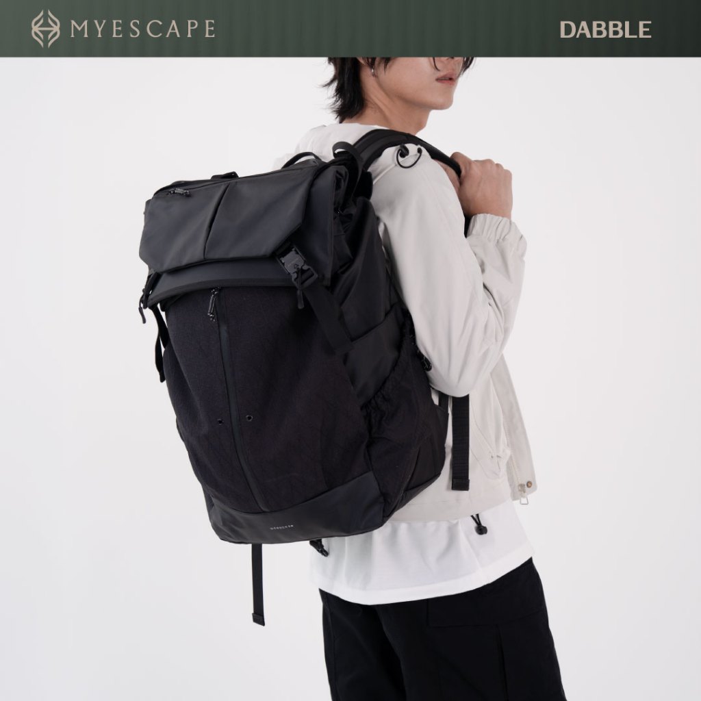 MYESCAPE DABBLE กระเป๋าเป้เดินทาง กระเป๋าเป้สะพายหลัง ขยายความจุ 35% พร้อมช่องใส่โน๊ตบุ๊ค 17 นิ้ว และ แท็บเล็ต 11 นิ้ว