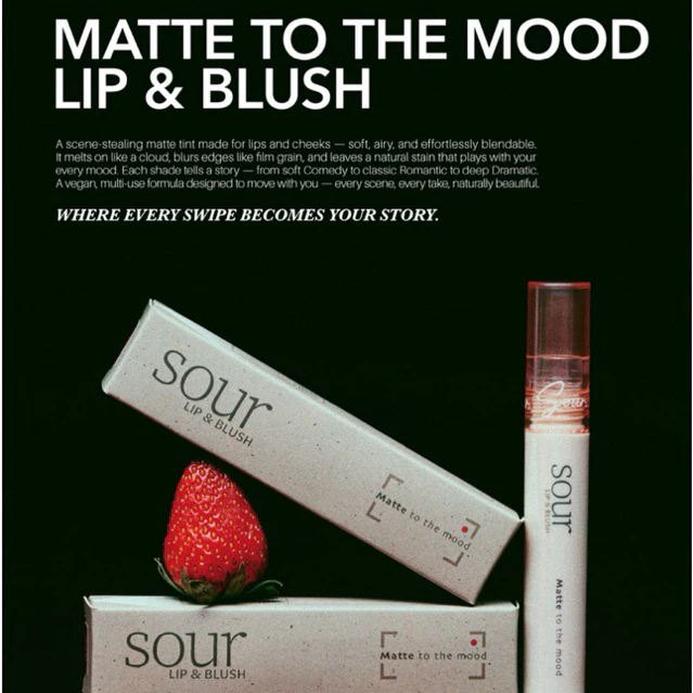 SOUR MATTE TO THE MOOD Lip & Blush l ซาวเวอร์ แมตต์ ทู เดอะ มูด ลิป & บลัช