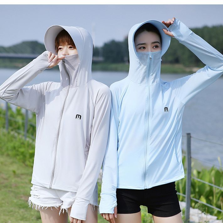 เสื้อกันยูวี เสื้อกันแดดมีฮู้ด+ปีก เสื้อสเวตเตอร์แขนยาวสไตล์เกาหลี สีพาสเทล ผ้าไหมเย็น ขนาดฟรีไซด์ พร้อมส่งทันทีกรุงเทพฯ