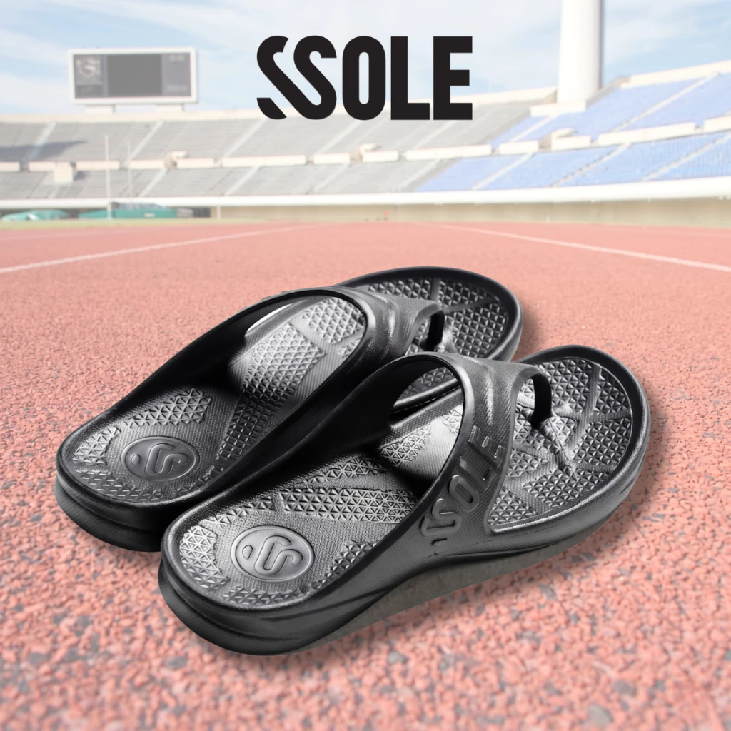 SSOLE Sandals- รองเท้าแตะใส่วิ่ง สี Black