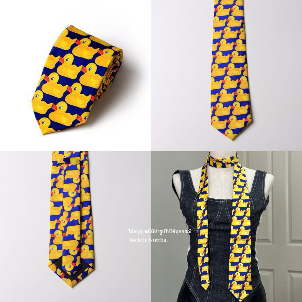 ୨୧ ྀིྀི พร้อมส่ง | เนคไทลายการ์ตูน เนคไทลายน้องเป็ด 🪿🐤 (necktie)