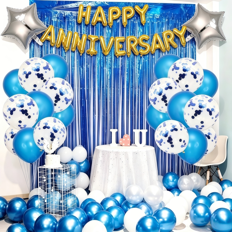 🔥ส่งจากไทย🔥 ชุดลูกโป่ง ลูกโป่งปาร์ตี้ ตกแต่งวันเกิดลูกโป่ง Happy Anniversary สําหรับตกแต่งปาร์ตี้วัน